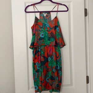 Bar III flowered pattern dress